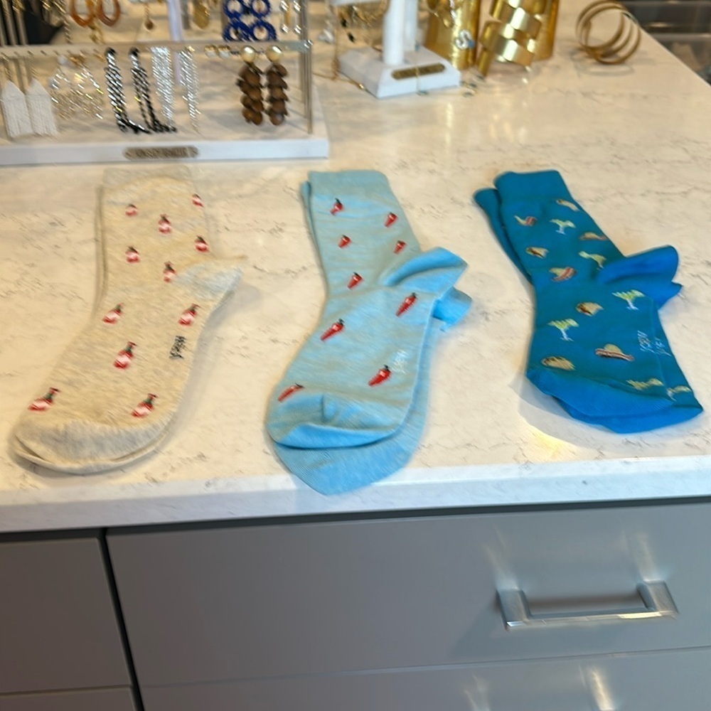 J Crew 3 pack Mexican Spice socks